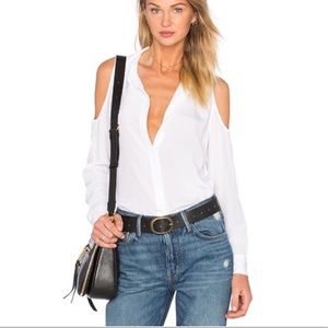 Equipment Nixie Cold Shoulder Blouse, Sz medium